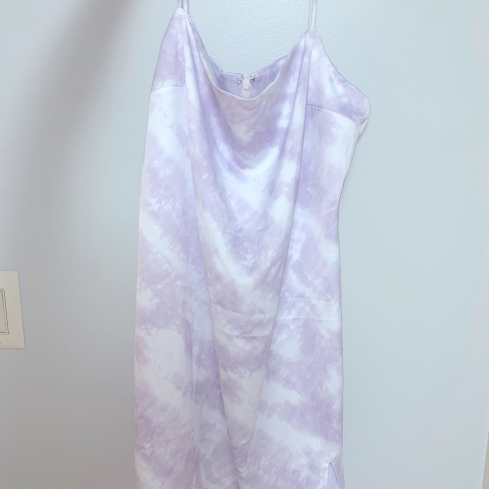 Purple and White marble silk dress. BRAND NEW WITH TAGS